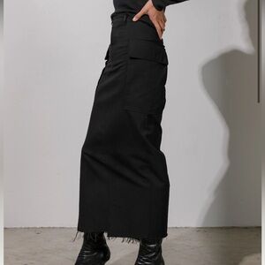 LE Cargo Black Women's Skirt